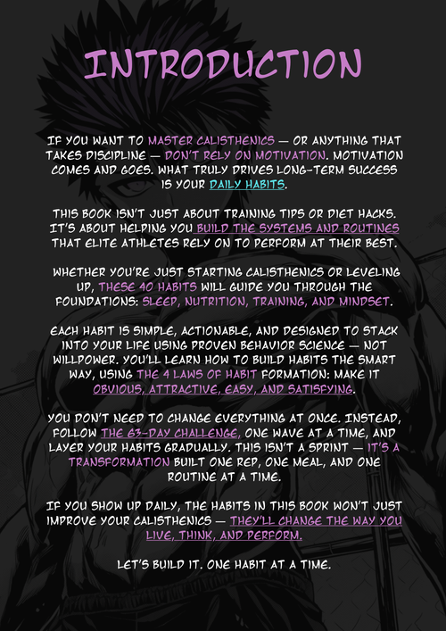 40 Habits of The Elite Calisthenics Athletes